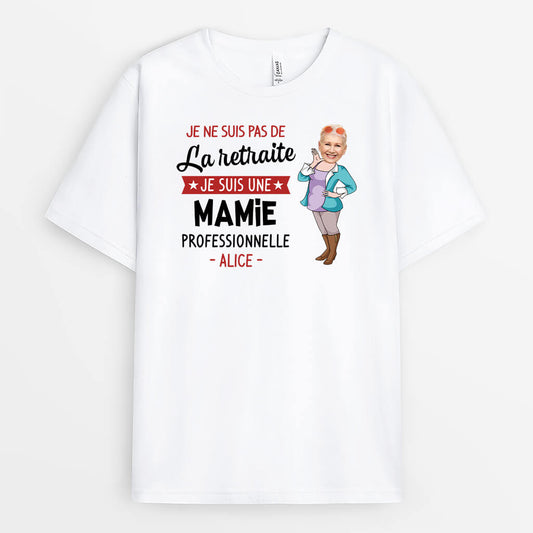 2988AFR1 je suis une grand mere professionnelle qui danse t shirt mamie personnalise