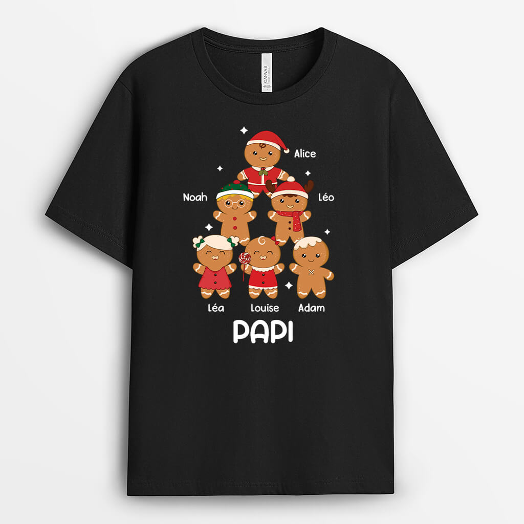 2996AFR1 papy avec biscuit bonhomme t shirt personnalise papy