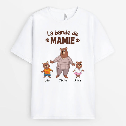 3001AFR1 la bande de mamie version ours qui saluent tee shirt personnalise mamie