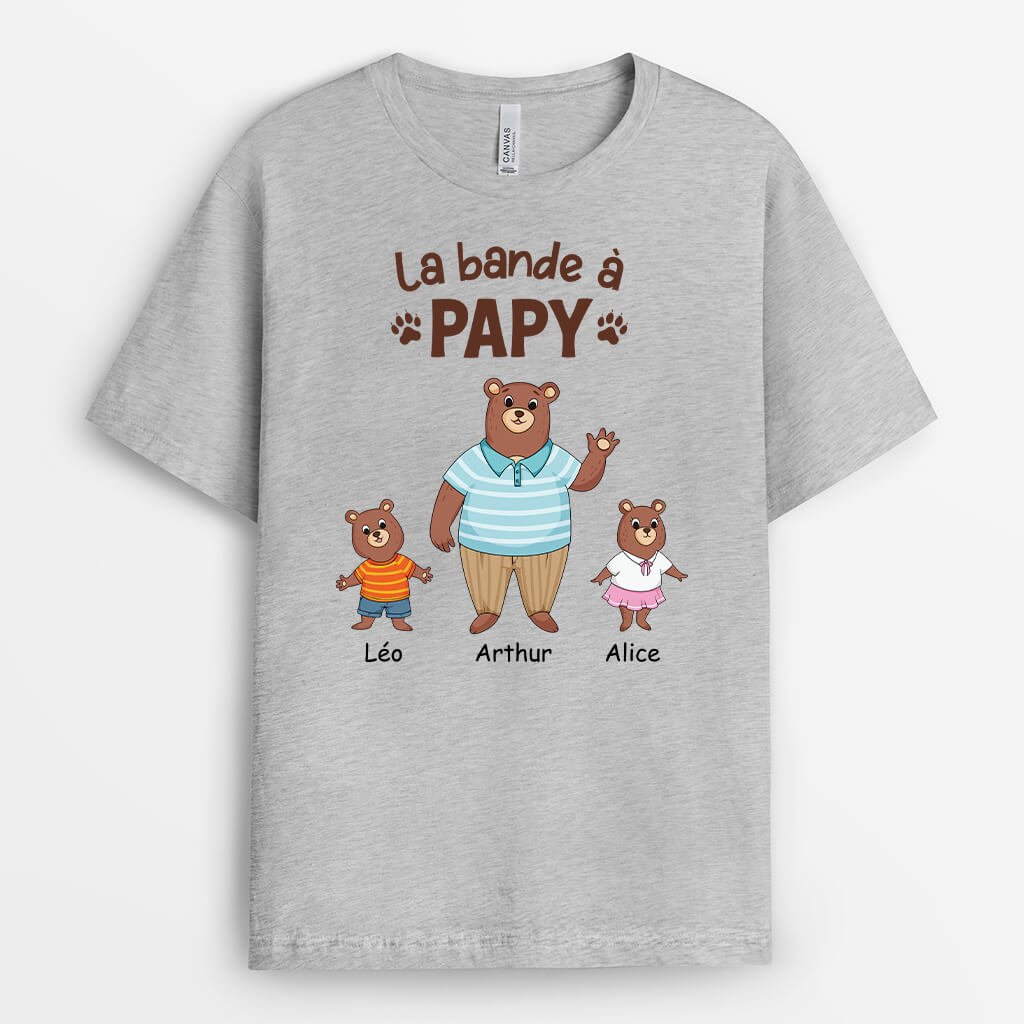 3001AFR2 la bande de mamie version ours qui saluent tee shirt personnalise mamie