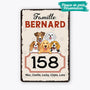 3002EFR2 famille et numero de maison version chien plaque en metal personnalisee avec chien