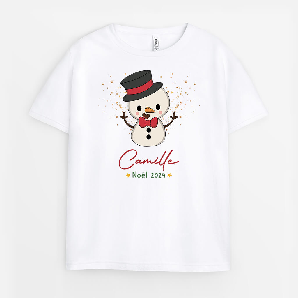 3007AFR1 lutin de noel tee shirt enfant personnalise pour noel