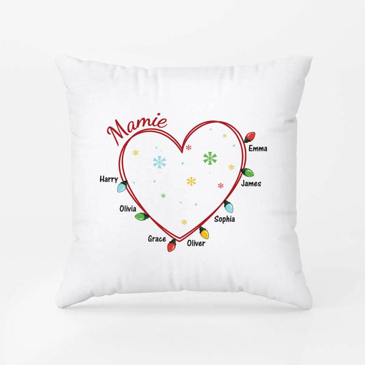 3017PFR1 mamie version lumieres de noel coussin mamie personnalisable