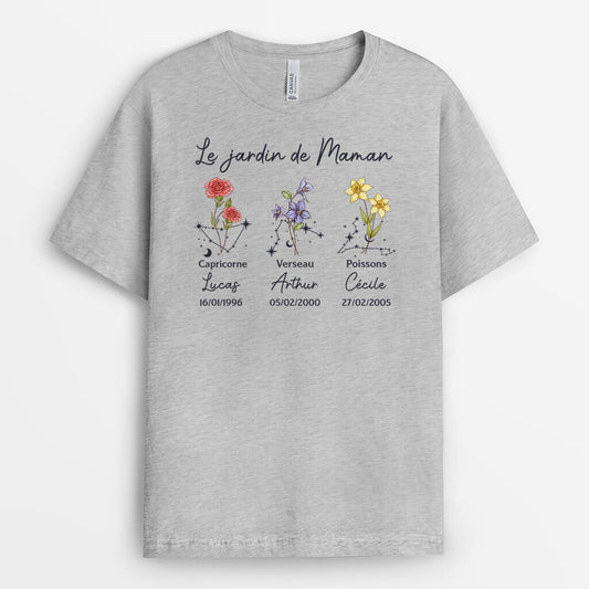 3024AFR2 le jardin de mamie version astrologie t shirt personnalise mamie