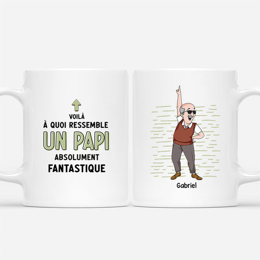 3027MFR1 voila a quoi ressemble un papa absolument fantastique mug pour papa personnalise