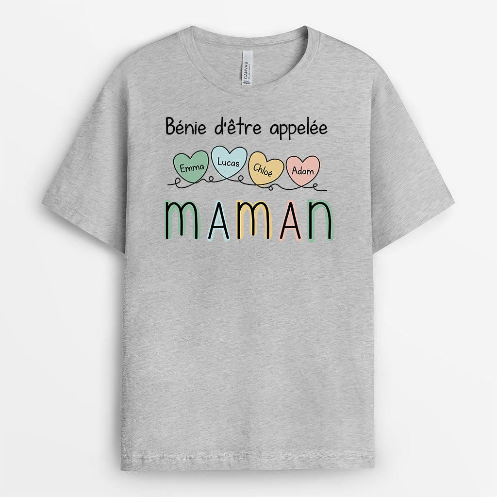 3029AFR2 benie detre appelee mamie pastel tee shirt pour mamie personnalise