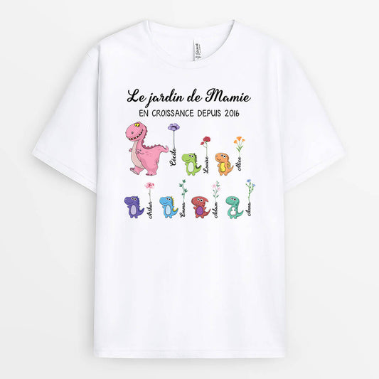 3031AFR1 le jardin de mamie en croissance depuis t shirt personnalise pour mamie