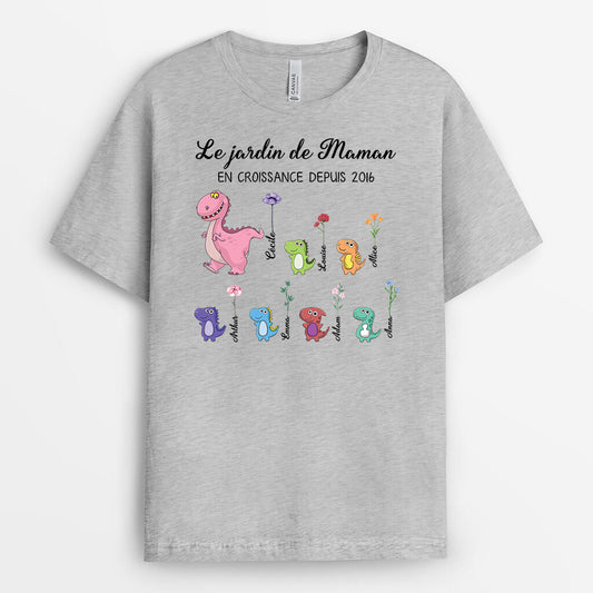 3031AFR2 le jardin de mamie en croissance depuis t shirt personnalise pour mamie