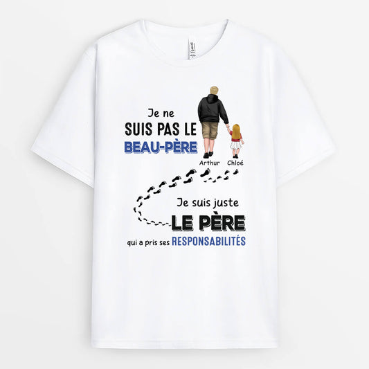 3032AFR1 je ne suis pas le beau pere t shirt personnalise pour beau pere