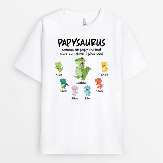 3033AFR1 mamiesaurus plus cool tee shirt pour papy personnalisable