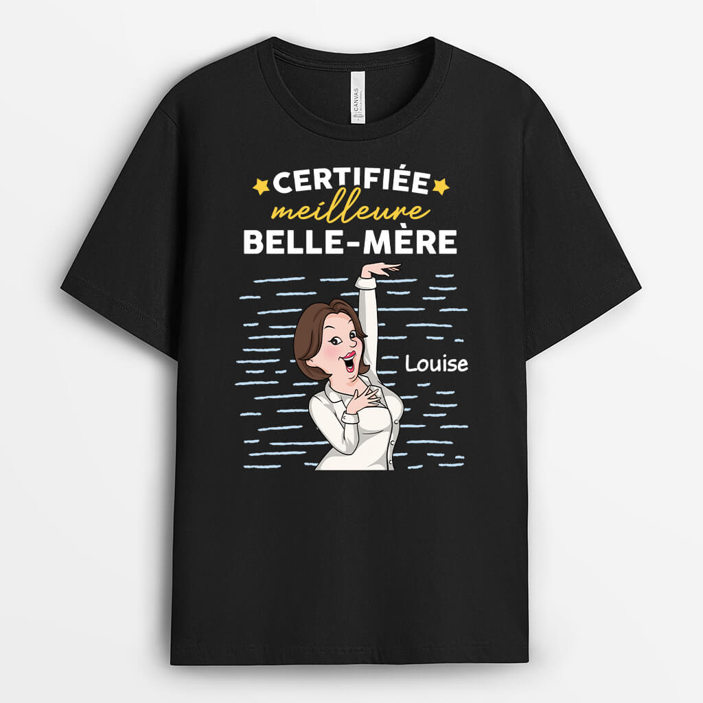 3035AFR1 certifiee meilleure belle mere t shirt pour belle mere personnalise