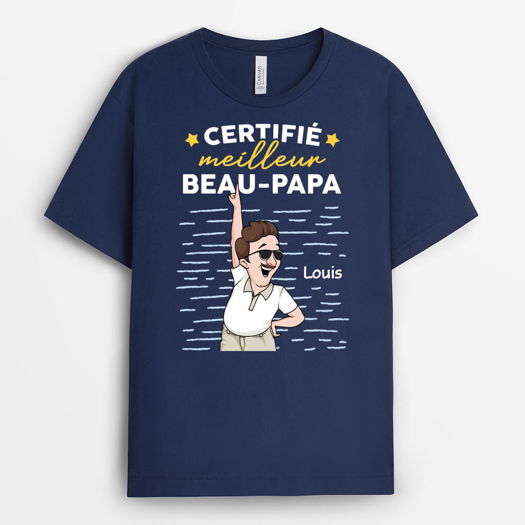 3035AFR2 certifiee meilleur beau pere t shirt pour beau pere personnalise