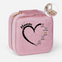 3044AFR1 boite a bijoux en velours_ personnalisee petits coeurs de maman mamie 3044aj8f5a