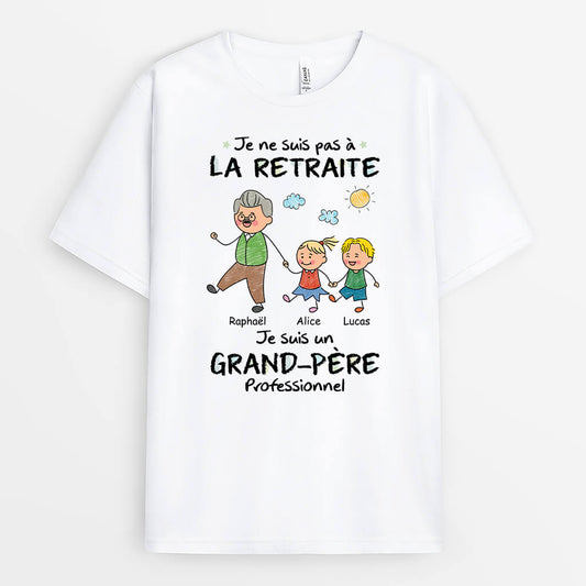 3045AFR1 je suis un papy professionnel version dessin t shirt humour pour papy