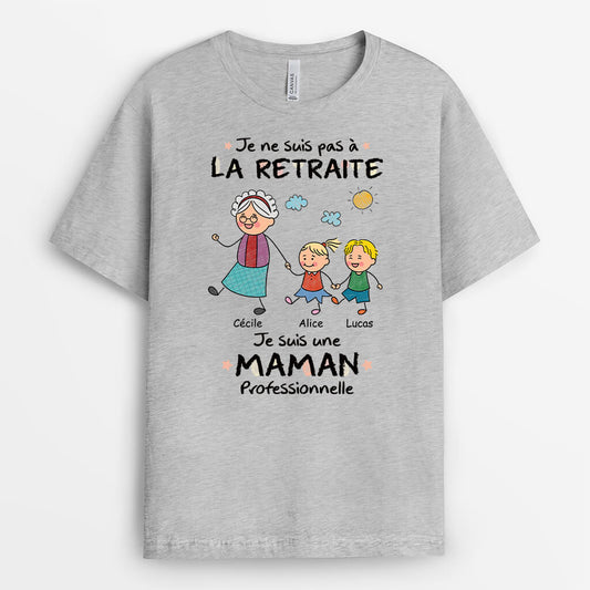 3045AFR2 je suis une mamie professionnelle version dessin t shirt humour personnalise mamie