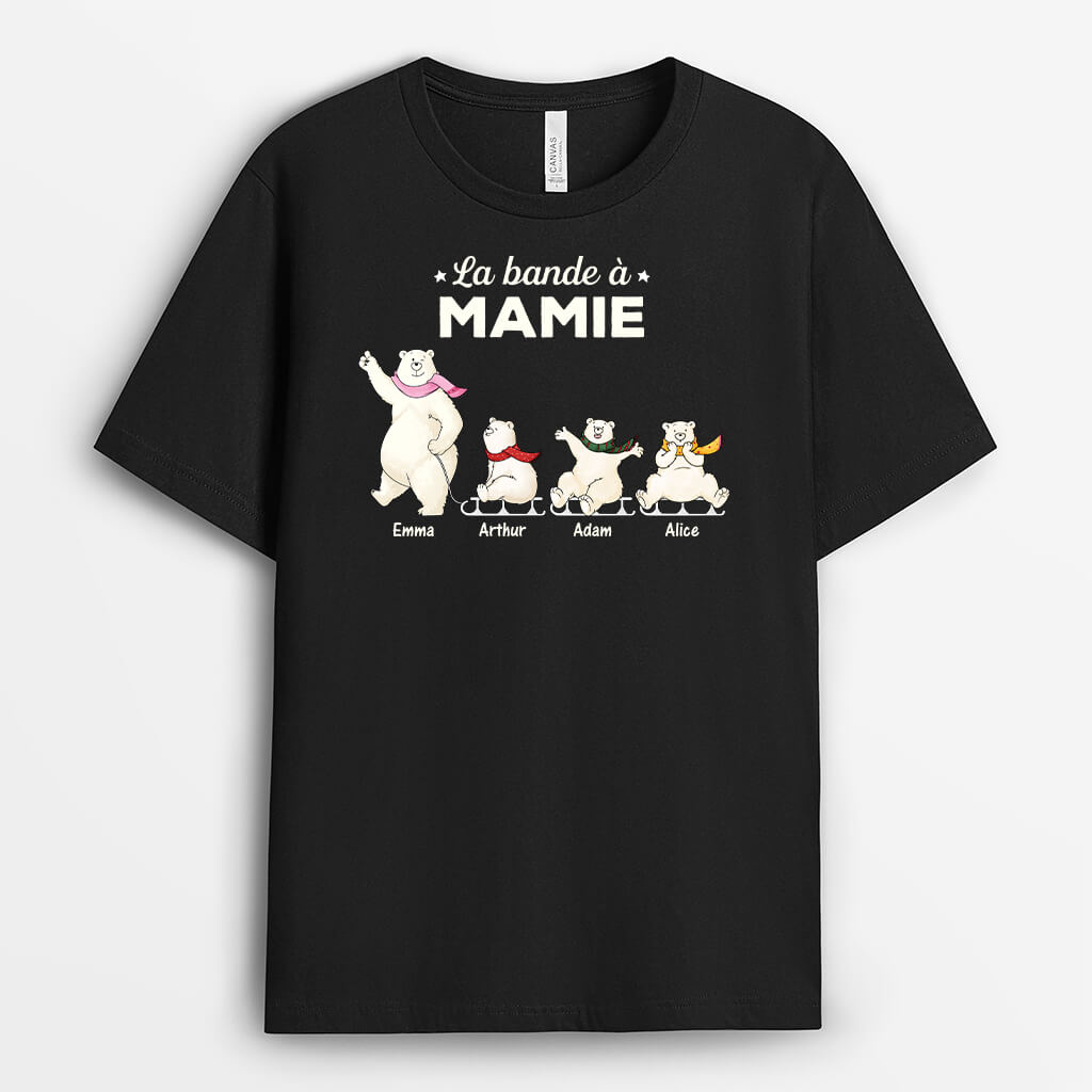 3048AFR1 la bande a mamie version ours blancs t shirt personnalise mamie