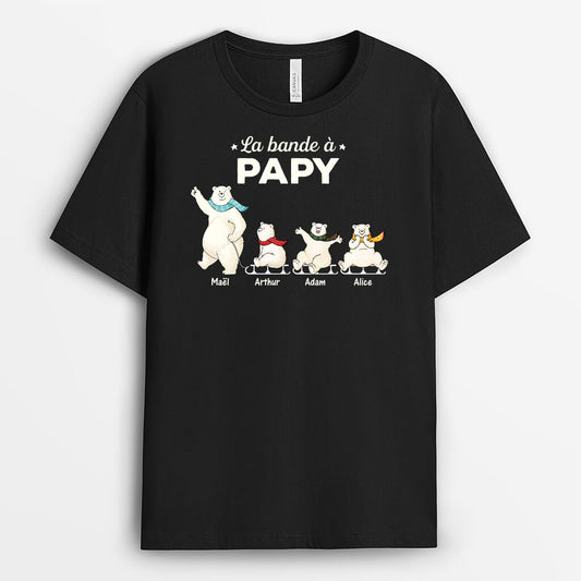 3048AFR1 la bande a papy version ours blancs t shirt personnalise papy