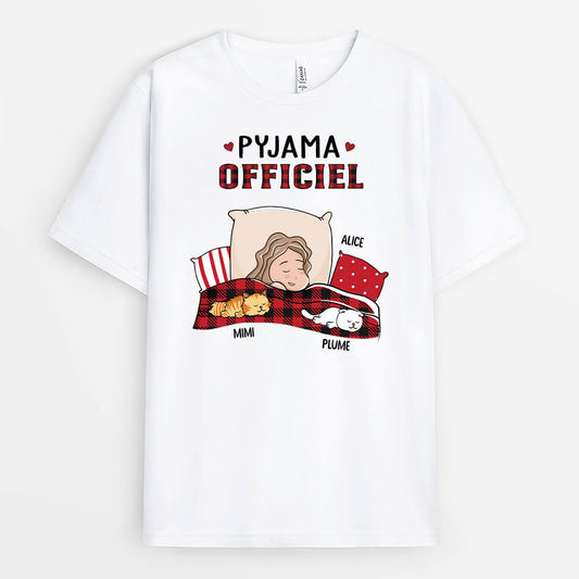 3064AFR1 pyjama officiel avec chat version texte vintage tee shirt avec des chats_30700e86 78e1 46ad ac67 be0c9b07462a