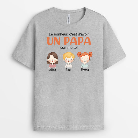 3066AFR2 le bonheur cest davoir une mamie comme toi t shirt personnalise grand mere