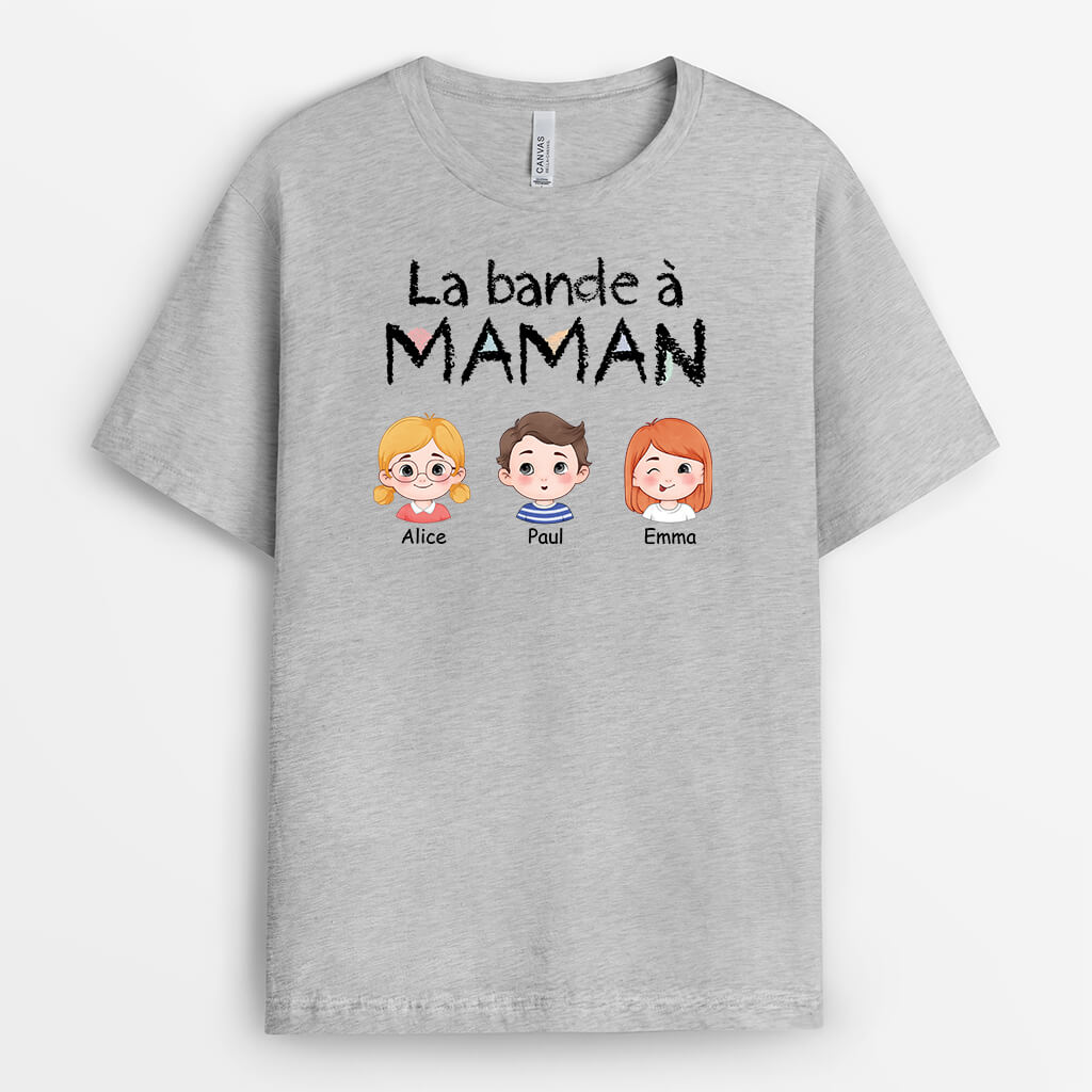 3069AFR2 la bande a mamie version enfant au visage rond t shirt pour mamie