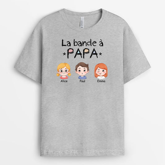 3069AFR2 la bande a papy version enfant au visage rond tee shirt papy personnalise