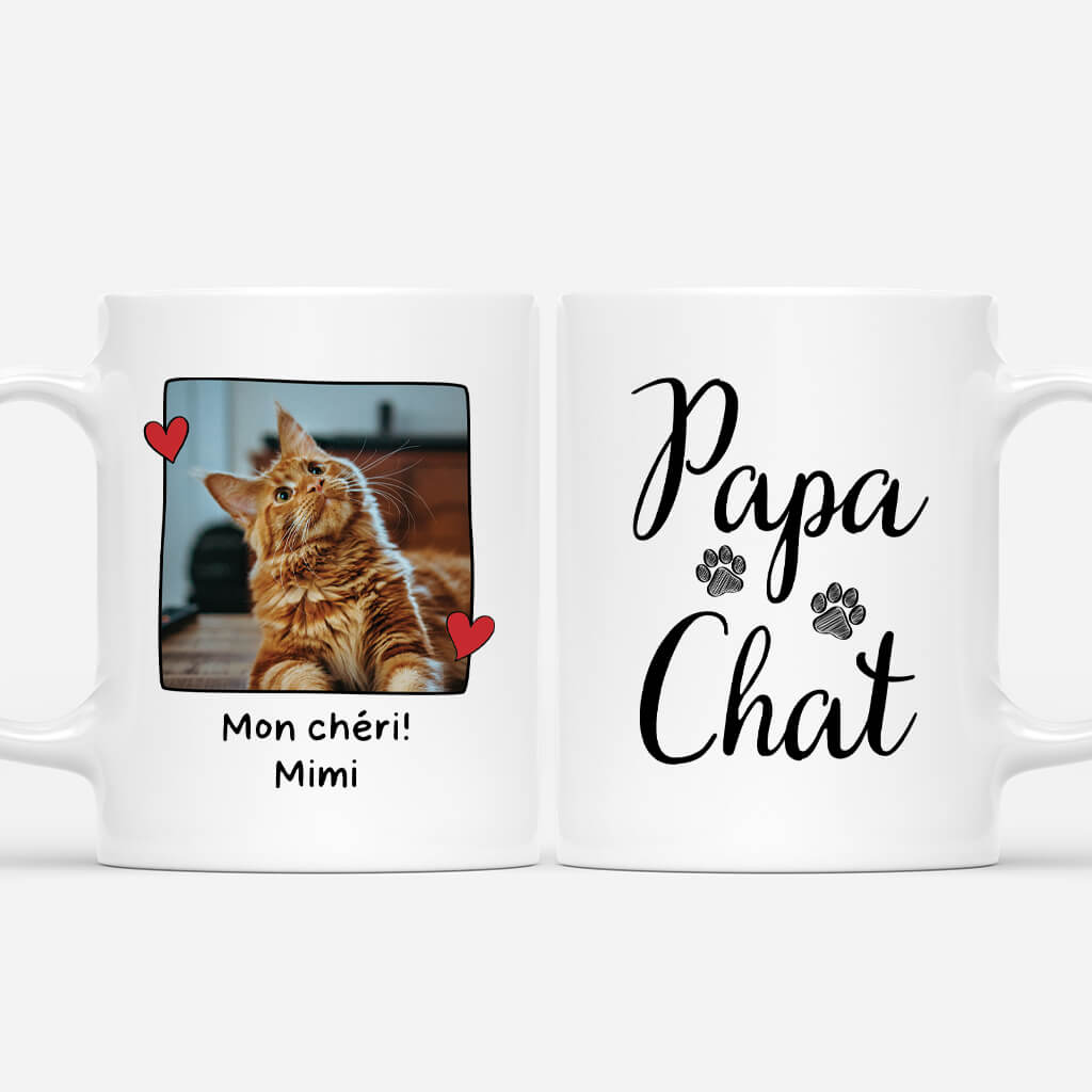 3072MFR1 mon cheri version chat avec photo mug personnalise avec chat