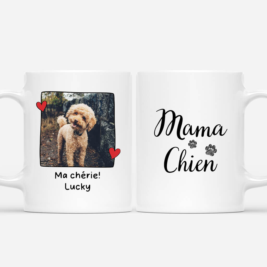 3072MFR1 mon cheri version chien avec photo mug chien personnalise