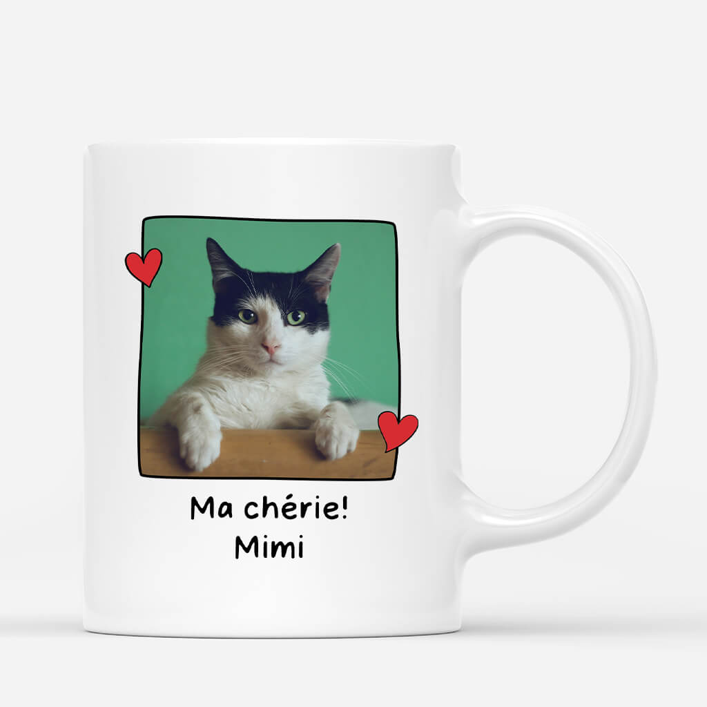 3072MFR2 mon cheri version chat avec photo mug personnalise avec chat