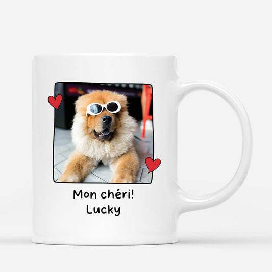 3072MFR2 mon cheri version chien avec photo mug chien personnalise