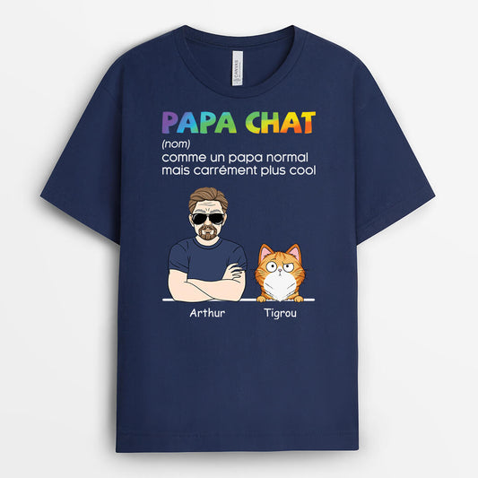 3073AFR2 definition de papa chat plus cool t shirt personnalise chat