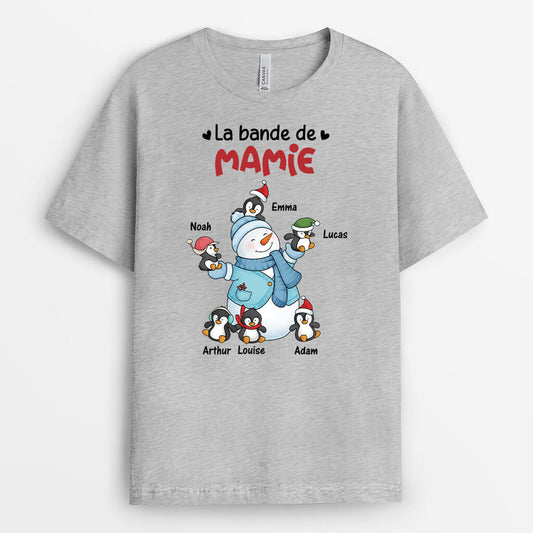 3082AFR2 la bande des manchots de mamie t shirt personnalise grand mere