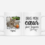 3084MFR1 dans mon coeur pour toujours version chat tee shirt avec des chats