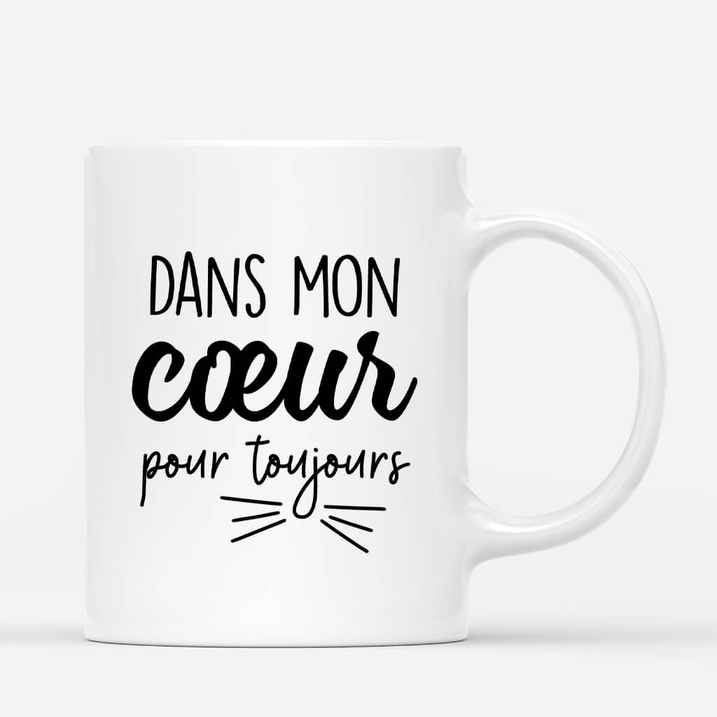 3084MFR3 dans mon coeur pour toujours version chat tee shirt avec des chats