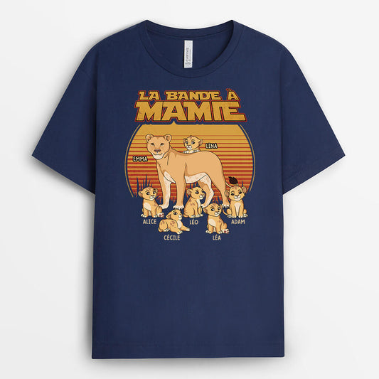 3085AFR1 la bande a mamie lion retro t shirt personnalise mamie