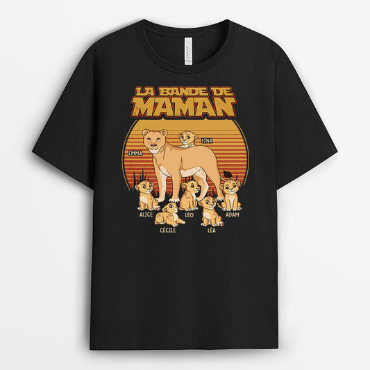 3085AFR2 la bande a mamie lion retro t shirt personnalise mamie