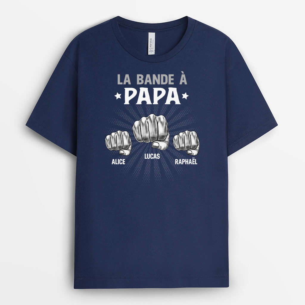 3093AFR2 la bande a papay version coups de poing monochromes t shirt grand pere personnalise