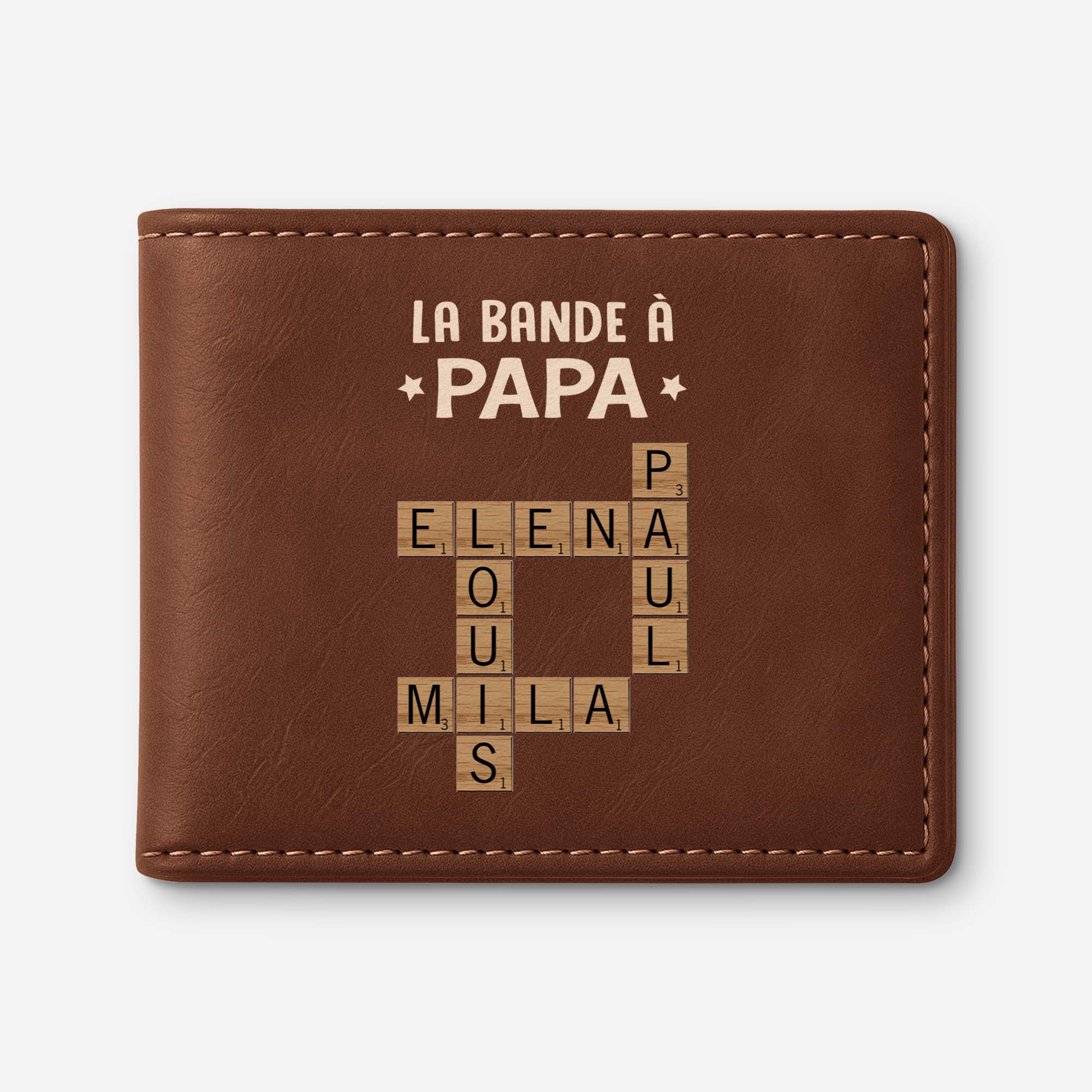 3142JFR1 portefeuille en cuir personnalise la bande a papa mots croises 3142jkl5b