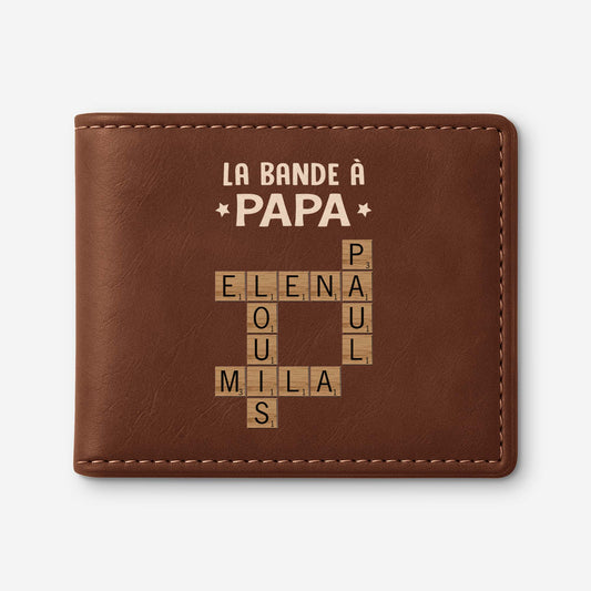 3142JFR1 portefeuille en cuir personnalise la bande a papa mots croises 3142jkl5b