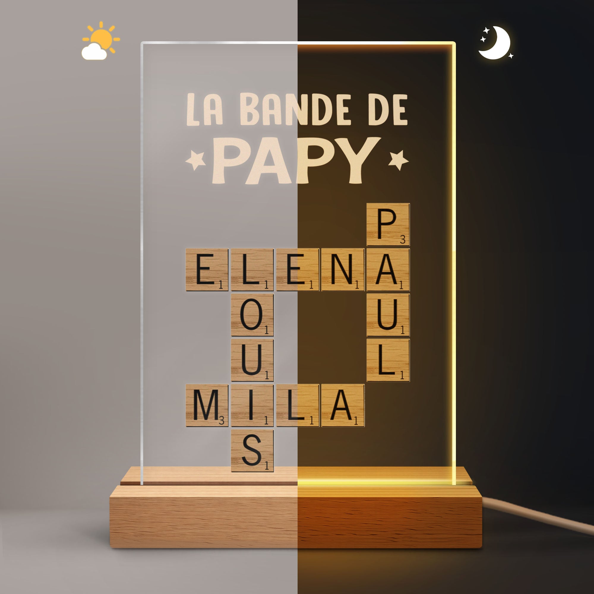 3142LFR1 veilleuse mot croise famille personnalise_ prenom la bande a papa maman 3142lcv5b_2