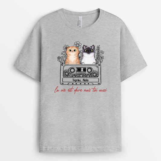 3146AFR2 maman chat version femme sexy et chat mignon tee shirt chat personnalise