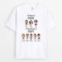 3152AFR2 dabord papa maintenant papy avec visages tee shirt chat personnalise