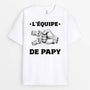 3157AFR2 lequipe de papa version coups de poing t shirt personnalise pour papa