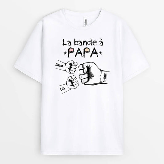 3159AFR2 la bande a papy avec coups de poings simples tee shirt grand pere personnalise