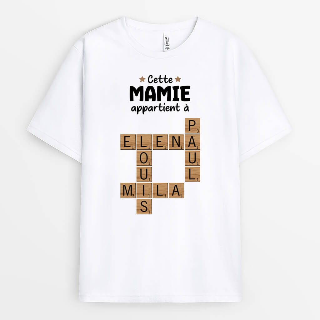 3171AFR1 ce papy appartient a version mots croises t shirt papy personnalise