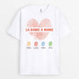 3177AFR1 la bande a mamie version coeur avec empreintes digitales tee shirt mamie personnalisable