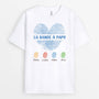 3177AFR1 la bande a papy version coeur avec empreintes digitales tee shirt papy personnalisable