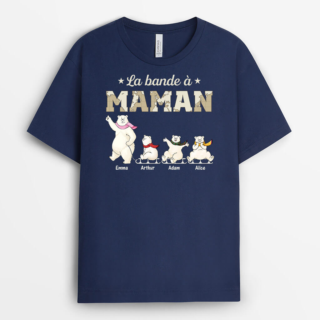 3180AFR2 la bande a papy version famille dours blancs t shirt personnalise pour papy