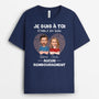 3194AFR1 je suis a toi aucun remboursement avec visages t shirt personnalise pour couple