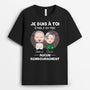 3194AFR2 je suis a toi aucun remboursement avec visages t shirt personnalise pour couple