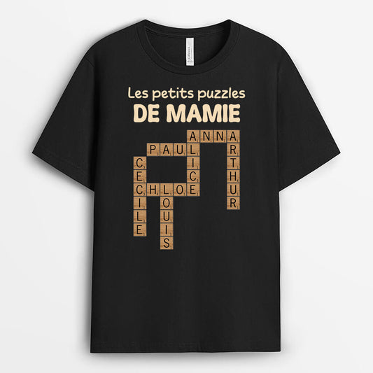 3199AFR1 les petits puzzles de mamie t shirt mamie personnalise